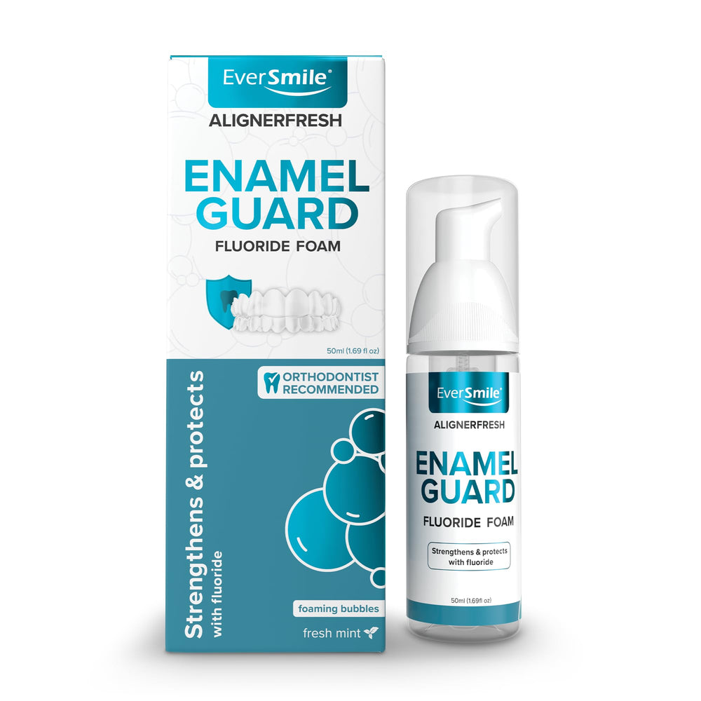 EverSmile AlignERFresh Enamel Guard Fluoride Foam bottle with mint label