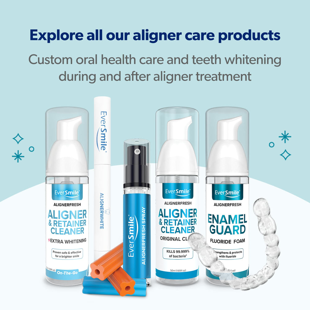 Product box and bottle of EverSmile AlignERFresh Enamel Guard