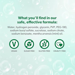 Graphic showing bacteria reduction with FreshDent