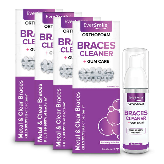 EverSmile OrthoFoam braces cleaner bottle label