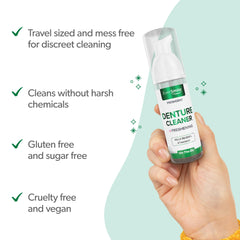 FreshDent spray application for on-the-go cleaning.