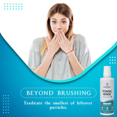 Close-up of Everest Mouth Wash Spearmint bottle