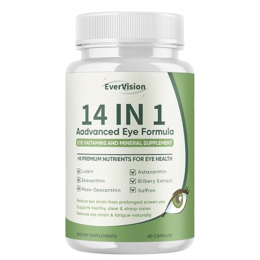Evervision 14-in-1 eye formula bottle with 60 capsules