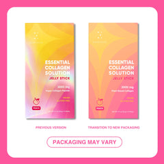 Peach-flavored fruit-forward collagen jelly bites