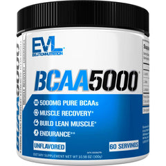 EVL BCAA5000 unflavored powder front view