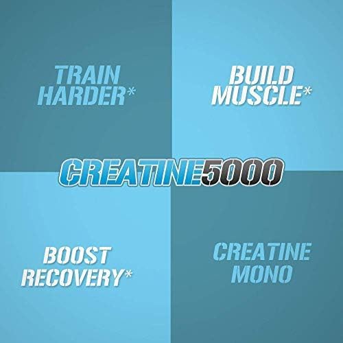Unflavored Creatine5000 powder being mixed into a shake