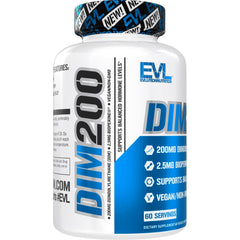 EVL DIM 200mg product packaging and ingredients label