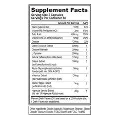 Close-up of Trans4orm Green Tea ingredient label