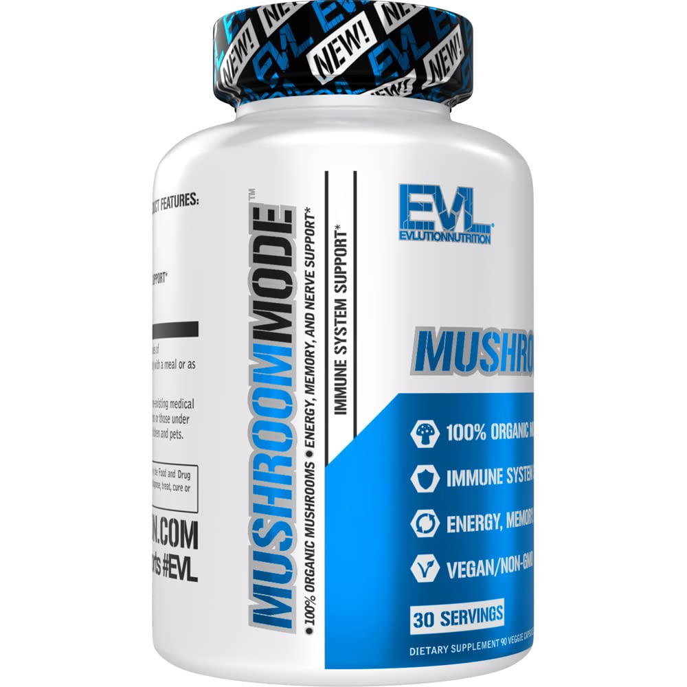 Vegan mushroom capsules designed for immune support and brain health