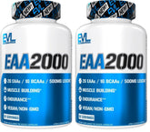 Evlution Nutrition EAA2000 bottle and capsules - front view