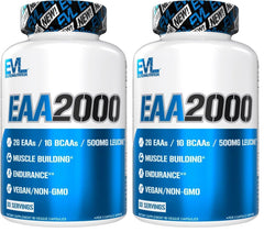 Evlution Nutrition EAA2000 bottle and capsules - front view