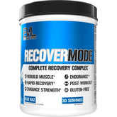 Bottle of Evlution Nutrition Recover Mode Blue Raz 30 Servings