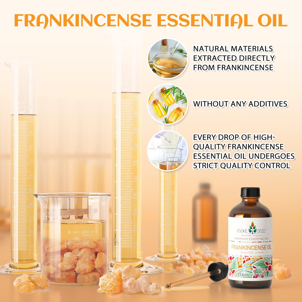 Fragrance profile: warm woody aroma of frankincense