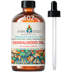 EVOKE OCCU Sandalwood essential oil bottle with amber glass