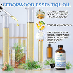 Cedarwood essential oil with carrier oil for skin massage