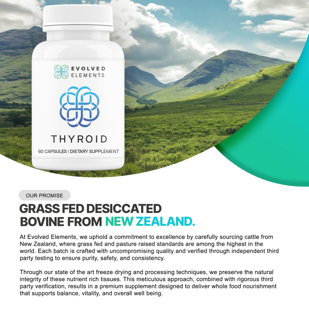 Product packaging label highlighting raw grass-fed desiccated and New Zealand sourcing