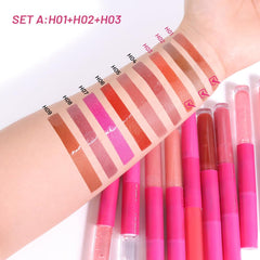 evpct lip oil bottle closeup demonstrating hydrating shine