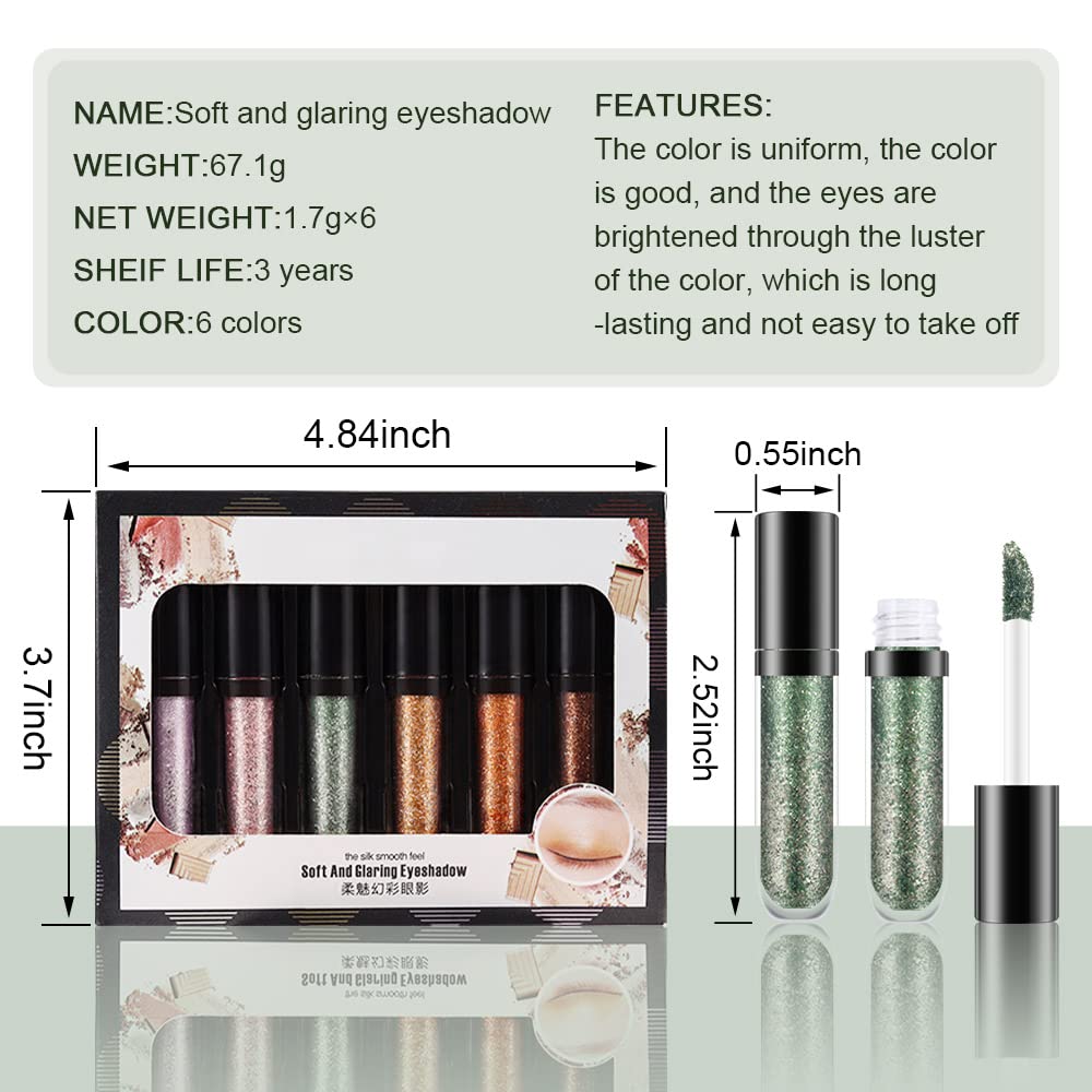 evpct long-wear glitter eyeshadow set with quick-dry formula