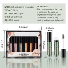 evpct long-wear glitter eyeshadow set with quick-dry formula