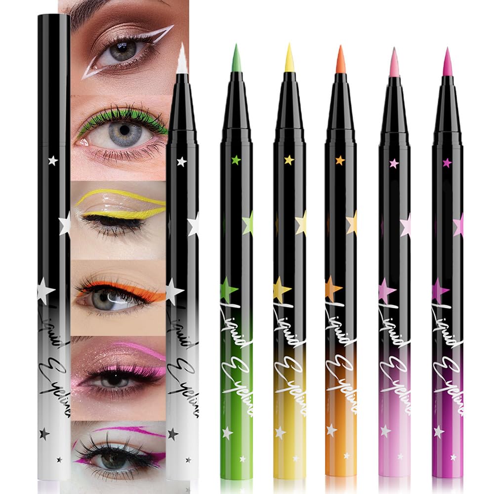 evpct white matte liquid eyeliner close-up for bold eye accents and body art
