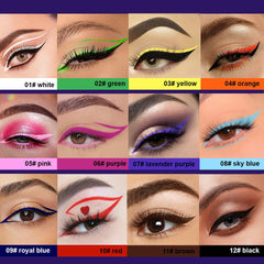 evpct yellow matte liquid eyeliner close-up for bright facial art