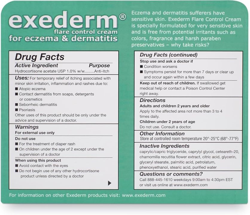 Exederm user applying cream on irritated skin before bed