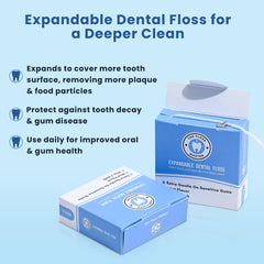 Floss gliding between teeth for deep cleaning
