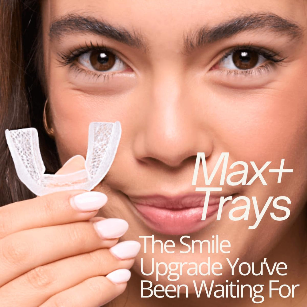 Illustration of dry-gel whitening technology activated by saliva