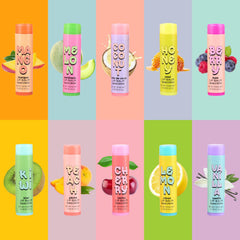 Expressions Fruity Lip Balm Berry flavor seals moisture and soothes lips.