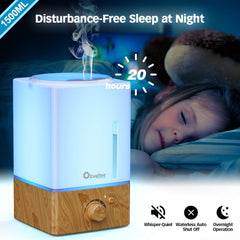 Whisper-quiet ultrasonic operation of Exqline diffuser