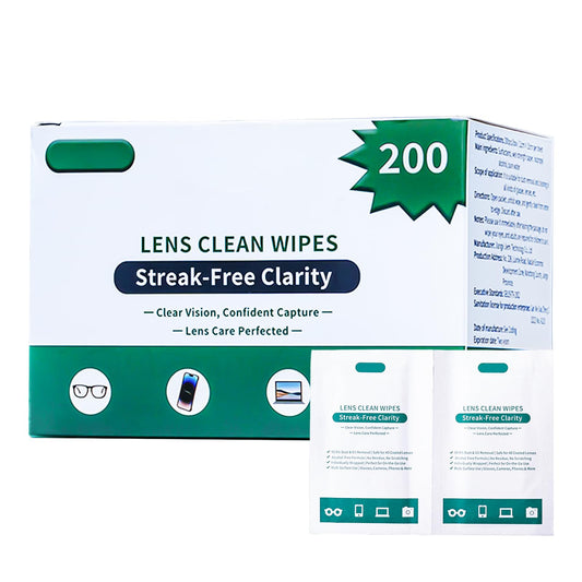 Eye Glasses Cleaner Wipes pack 200pcs