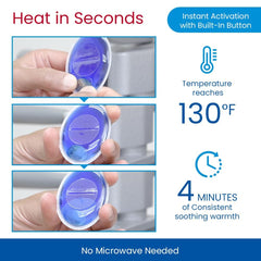 Eye-Press moist heat lasts four minutes at 130°F for soothing relief.