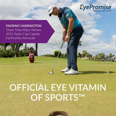 Close-up of EyePromise Restore bottle label showing zeaxanthin and lutein