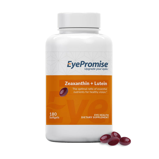 EyePromise Zeaxanthin + Lutein Eye Vitamin bottle with 180 softgels