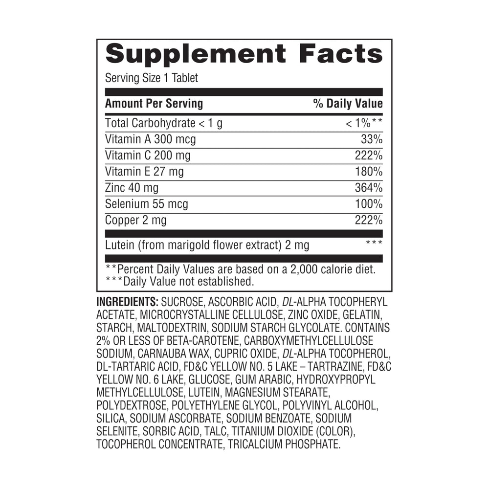 Eye wellness dietary supplement with essential vitamins