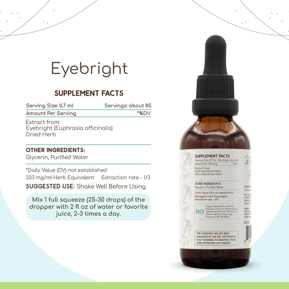 Dropper dispensing Eyebright tincture