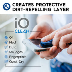 Cleaning eyeglasses with the solution