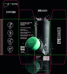 In-use demonstration of Eyeshaker Set cleaning glasses.