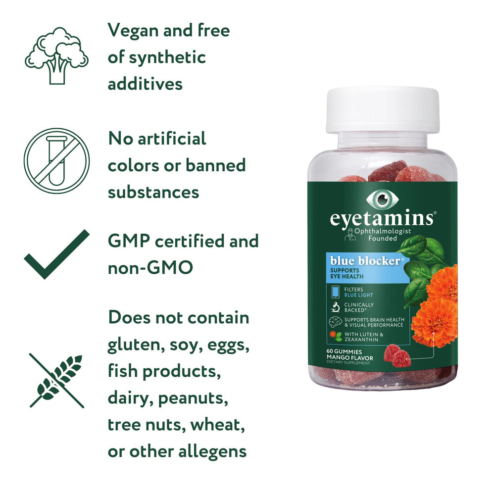 Gummies supporting sleep quality and reduced eye strain