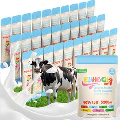 Front view of EYHBQIA collagen & colostrum powder with hyaluronic acid