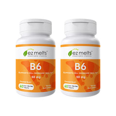 EZ Melts Vitamin B6 50 mg dissolvable tablets 2 pack front view