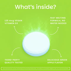 EZ Melts bottle open with tablets spread for simple daily dosing