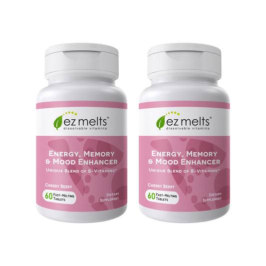 EZ Melts dissolvable energy memory mood booster bottle image