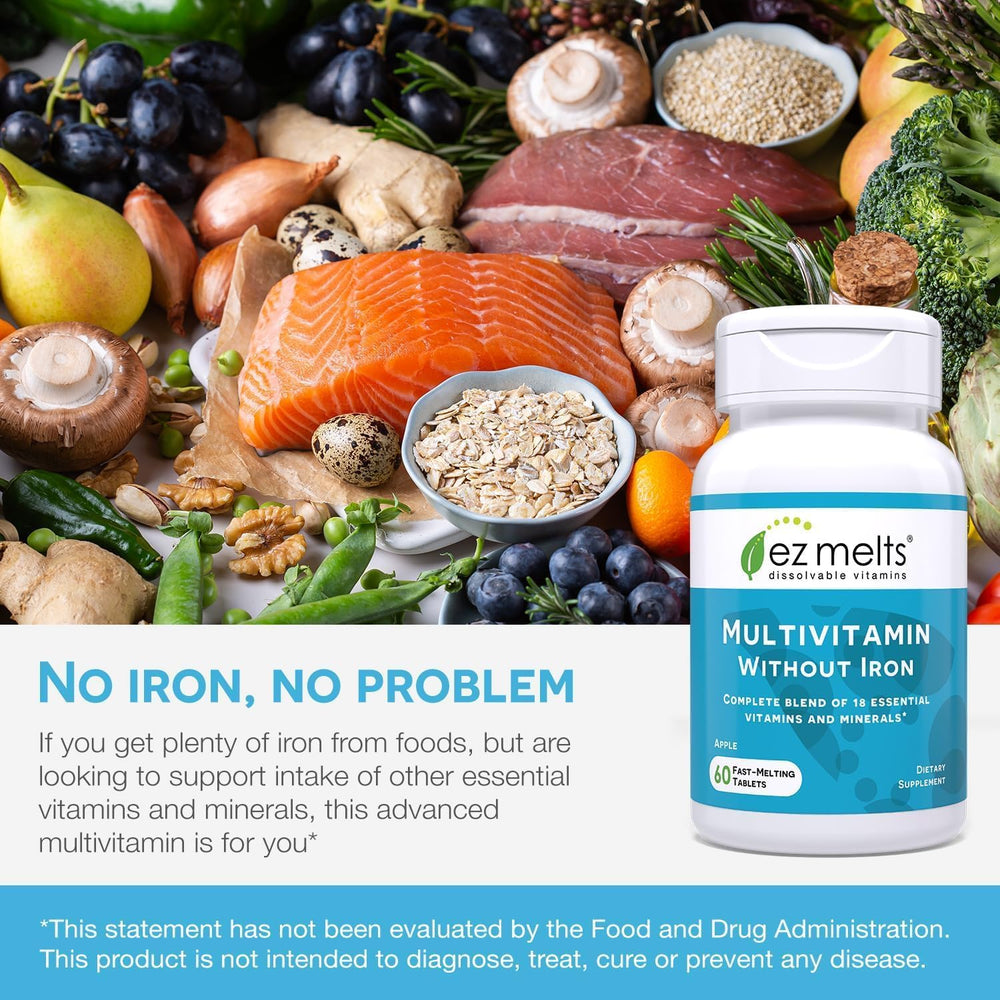 Iron-free label on EZ Melts packaging