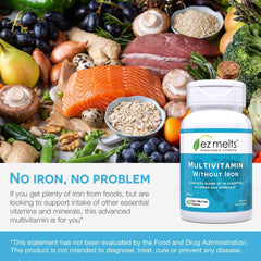 Iron-free label on EZ Melts packaging