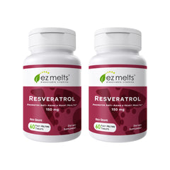 EZ Melts Resveratrol 150 mg dissolvable tablet on blister pack