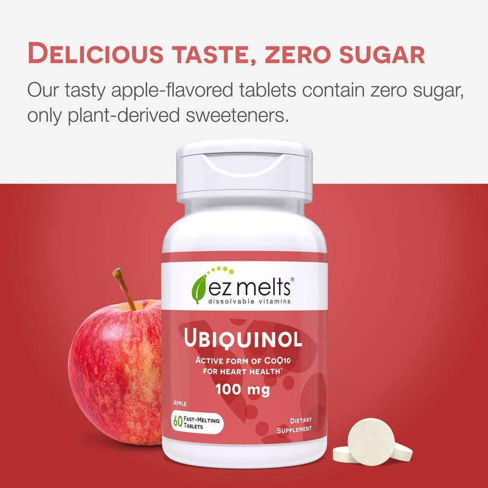 Sugar-free ubiquinol dissolvable tablets