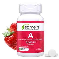 EZ Melts Vitamin A 5000 IU packaging in a single pack