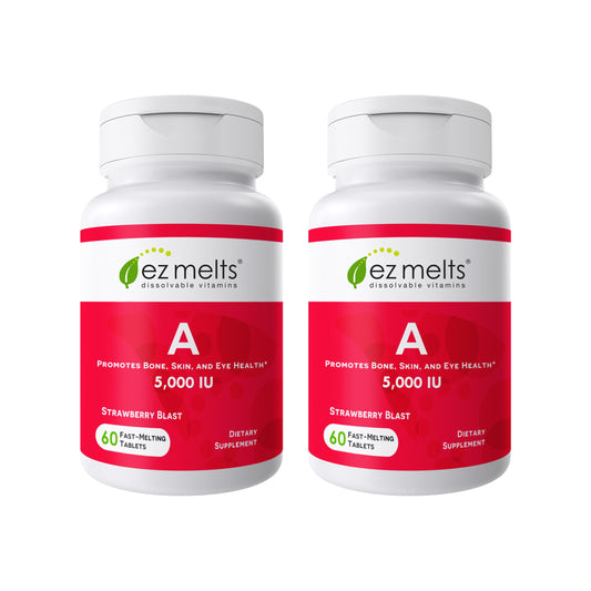 EZ Melts Vitamin A 5000 IU dissolvable tablets - vegan-friendly