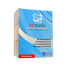 Product shot of EZ Tooth temporary tooth